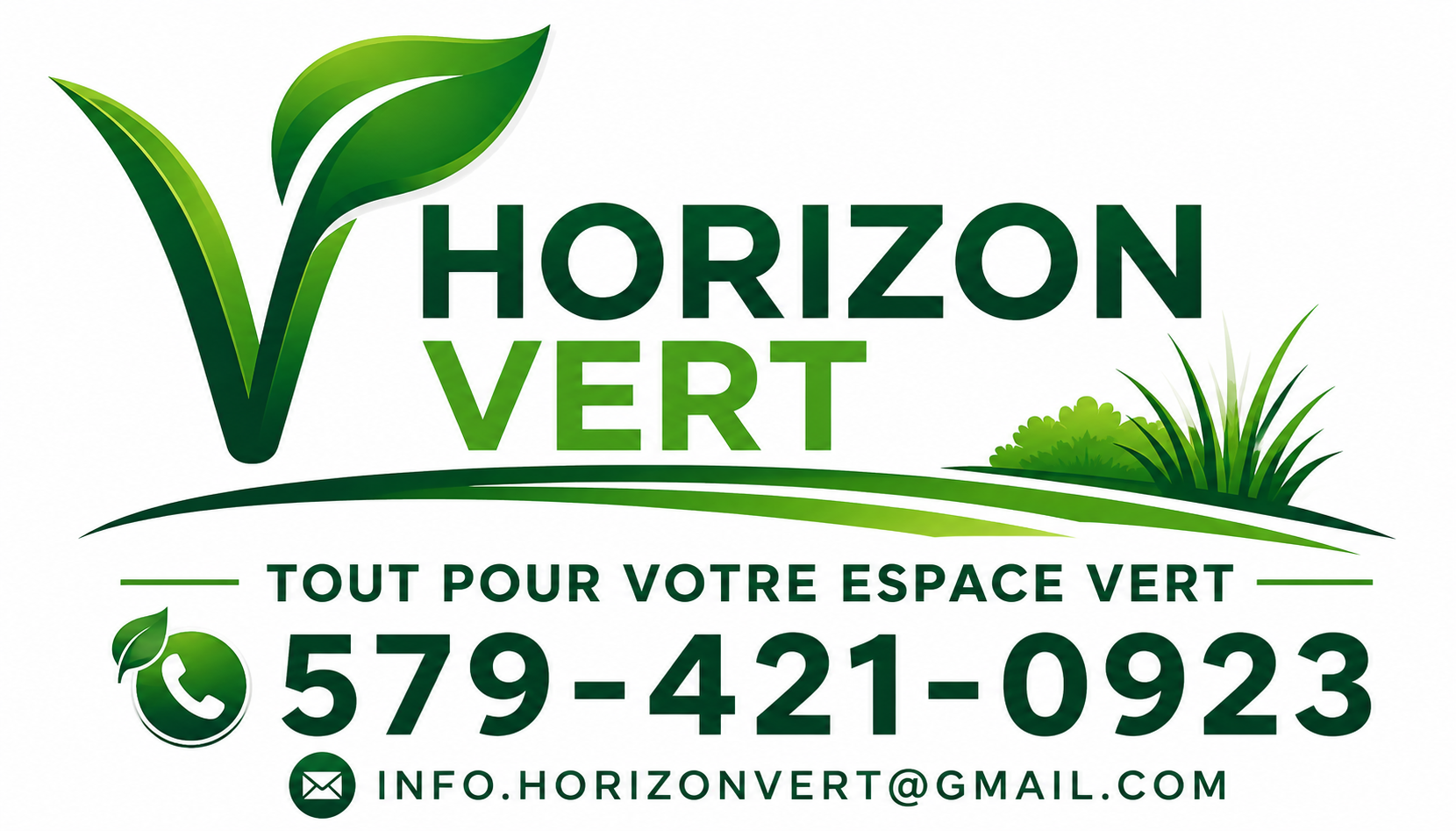 Horizon Vert — Tout pour votre espace vert, téléphone et courriel